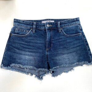 JOES RAW HEM CUTOFF DENIM SHORTS MEDIUM BLUE SIZE 26